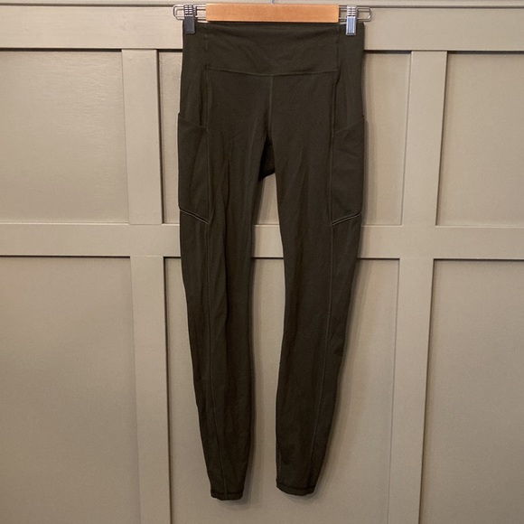 Lululemon Speed Up Tight Full-On Luxtreme 28" Dark Olive Running Leggings Size 4 - Picture 7 of 13